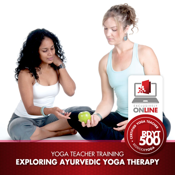 Red Door Yoga 500 Hour Yoga Teacher Training Student learning about Ayurveda and Yoga Therapy.